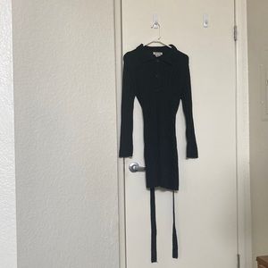 Black button-up sweater